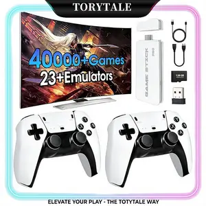 Retro Mass Games Console - 128GB SD Card, 19 Emulators, 2 Wireless Controllers, (No PS2/N64) HD Output, Built-in Games, Portable Tech Gadget - Father's Day Gifts, Dad Gift for Adults, Fathers Day Gift Ideas, Men's Stuff